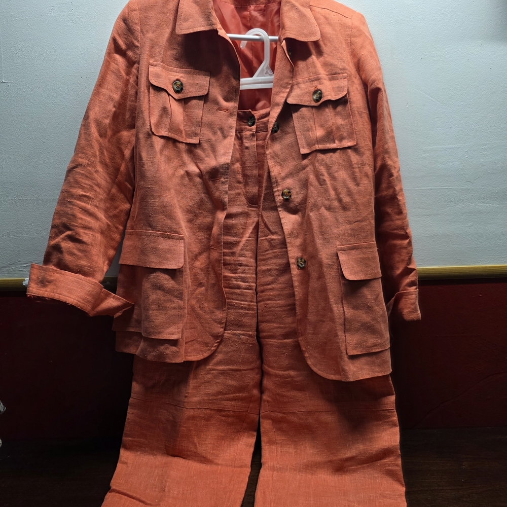 Women's Orange Blazer Suit Jacket